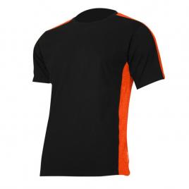 Tricou bumbac multicolor / negru-portocaliu