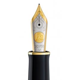 Penita m din aur de 18k/750 ornament din rodiu pentru stilou m1000 bicolora