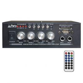 Amplificator karaoke 2x25w cu bluetooth/usb/sd/aux si telecomanda