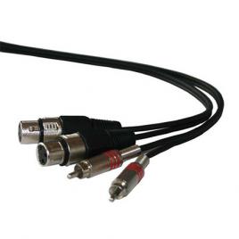 Cablu audio 2rca tata/2xlr mama 3m