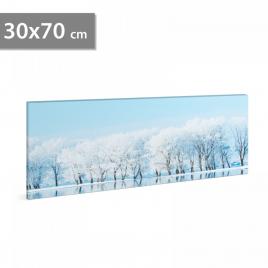 Tablou decorativ cu led - peisaj de iarnă - 2 x aa, 70 x 30 cm