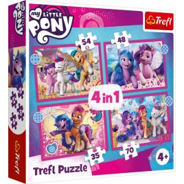 Puzzle trefl 4in1 my little pony - poneii colorati