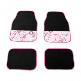 Covorase mocheta pink flower 4buc