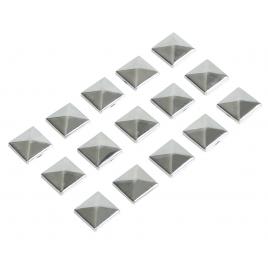 Autocolant 3d crom decor studs 15buc - 10x10mm