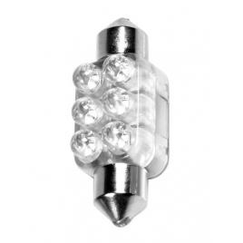 Bec led 12v - 13x35mm - 6led sofit sv85-8 1buc - alb