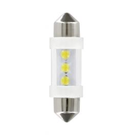 Bec tip led 12v sofit cu 3 leduri 10x36mm sv85-8 (c5w) 2buc - alb