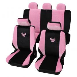 Huse scaun eco class butterfly set 17buc - pink