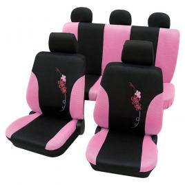 Huse scaun eco class flower set 17buc - pink