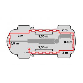 Kit hyper-led 12x3 led 12v albastru