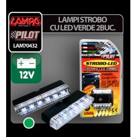 Lampi stroboscopice cu led-uri 12v - verde