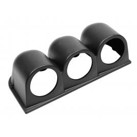 Suport 3 instrumente bord x3 (52mm) - negru