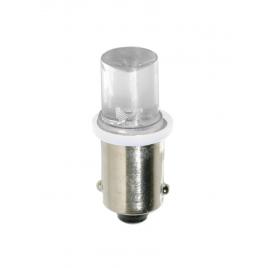 Bec tip led 24v poz semn bord soclu metal t4w ba9s 2buc - alb