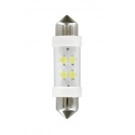 Bec tip led 24v sofit cu 4 leduri 11x38mm sv85-8 2buc - alb