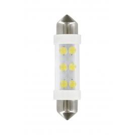 Bec tip led 24v sofit cu 6 leduri 11x41mm sv85-8 2buc - alb