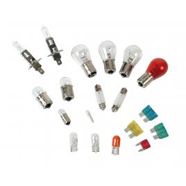 Kit becuri si sigurante 19buc 12v - halogen 2xh1