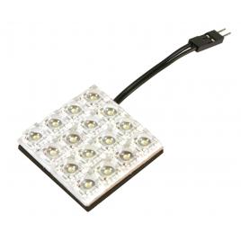 Panou cu 16 hyper-led 35x35mm - 12v - rosu