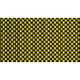 Autocolant decor bord new-look 48x60cm - fibra carbon - galben