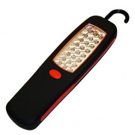 Lampa de lucru cu 24 led-uri si magnet alpin - negru/rosu