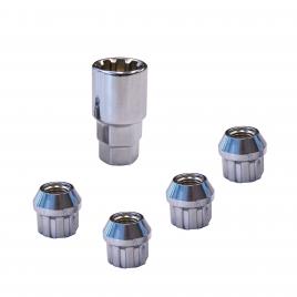 Piulite antifurt jante conice m12x125mm 4buc - tip e