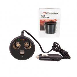 Priza dubla power cup la bricheta cu tester acum. + usb 12v 4cars