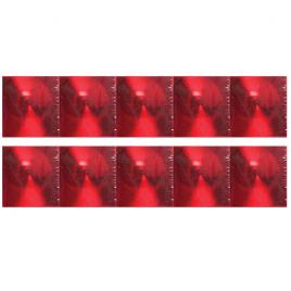 Autocolant reflectorizant metalizat 2buc 6x23cm - rosu
