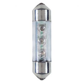 Bec tip led 12v sofit cu 3 leduri 10x36mm sv85-8 2buc - alb