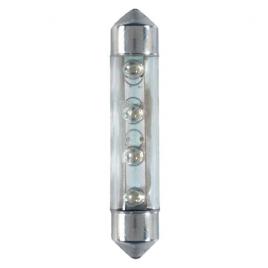 Bec tip led 12v sofit cu 4 leduri 10x44mm sv85-8 2buc - albastru