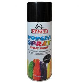 Vopsea acrilica spray 450ml top gatex - negru lucios 39