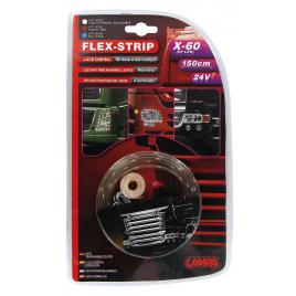 Banda ornament flex strip 24v - 60 led - 150cm - rosu
