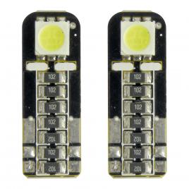 Bec led - 1smd 12v pozitie t10 w21x95d canbus 2buc carpoint - alb dispersat