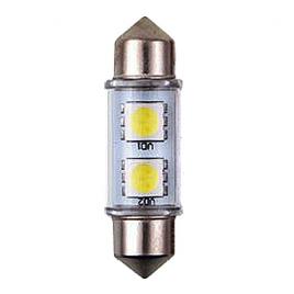 Bec led - 2smd 12v sofit t11x36mm soclu sv85-8 2buc - alb