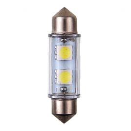 Bec led - 2smd 12v sofit t11x39mm soclu sv85-8 2buc - alb