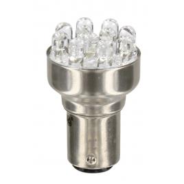 Bec multi-led 11led 12v pozitie frana - p21/5w - bay15d - rosu