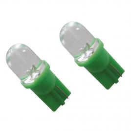 Bec tip led 12v 5w soclu plastic t10 w21x95d 2buc carpoint - verde focalizat