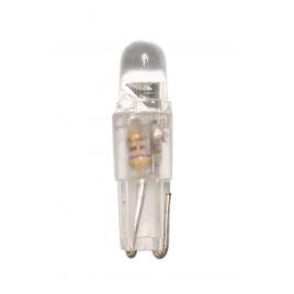 Bec tip led 12v soclu plastic t5 w2x46d 2buc - portocaliu