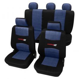 Huse scaun eco class carbon set 11buc - albastru