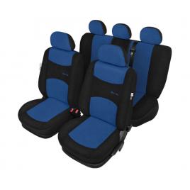 Huse scaun sport line+ super l 9buc - negru/albastru