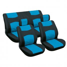 Huse scaun standard 6buc carpoint - negru/albastru