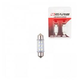 Bec tip led 12v sofit cu 6 leduri 10x36mm sv85-8 2buc - alb