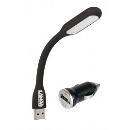 Lampa citit flexibila cob-led si priza usb 12/24v