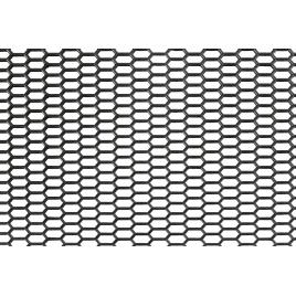 Plasa grila spoiler plastic negru - hexagon mic 8x18mm - 120x40cm