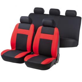 Huse scaun car comfort 12buc - negru/rosu