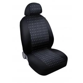 Huse scaun square set 9buc jacquard high-quality - negru