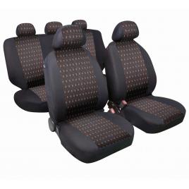 Huse scaun square set 9buc jacquard high-quality - rosu