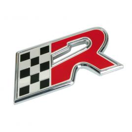 Autocolant 3d crom bicolor - r-flag