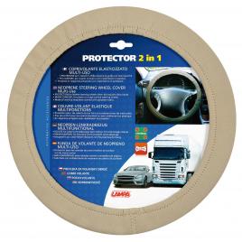 Husa volan protector elasticizat 2 in 1 - bej