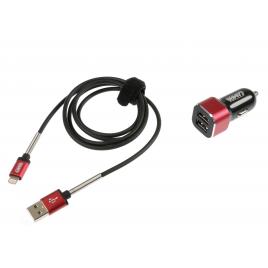 Incarcator rapid 2 in 1 apple 8 pini / micro usb 2500ma 12/24v