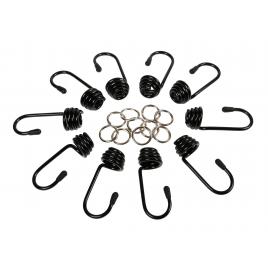 Set carlige si cleme fixare metal 10buc pt cordon cauciucat ?10mm