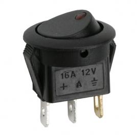 Interupator basculant 1 circuit 16a-12vdc off-on cu led rosu