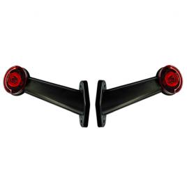 Lampa gabarit camion cu brat 60? cu led 12/24v set 2buc stg/dr - alb/rosu